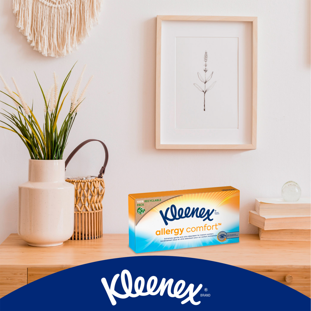 Серветки косметичні Kleenex Allergy Comfort 3 шари в коробці 56 шт. (5029053577210) - зображення 10