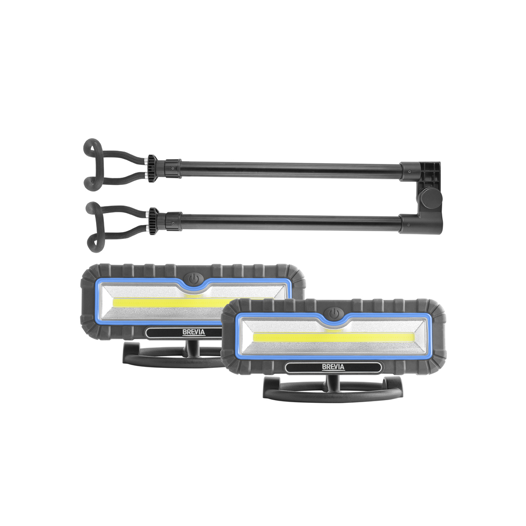 Ліхтар Brevia LED 120-190см. 2x10W COB, 2x1000lm, 2x4000mAh, Power Bank, t (11520) - зображення 1