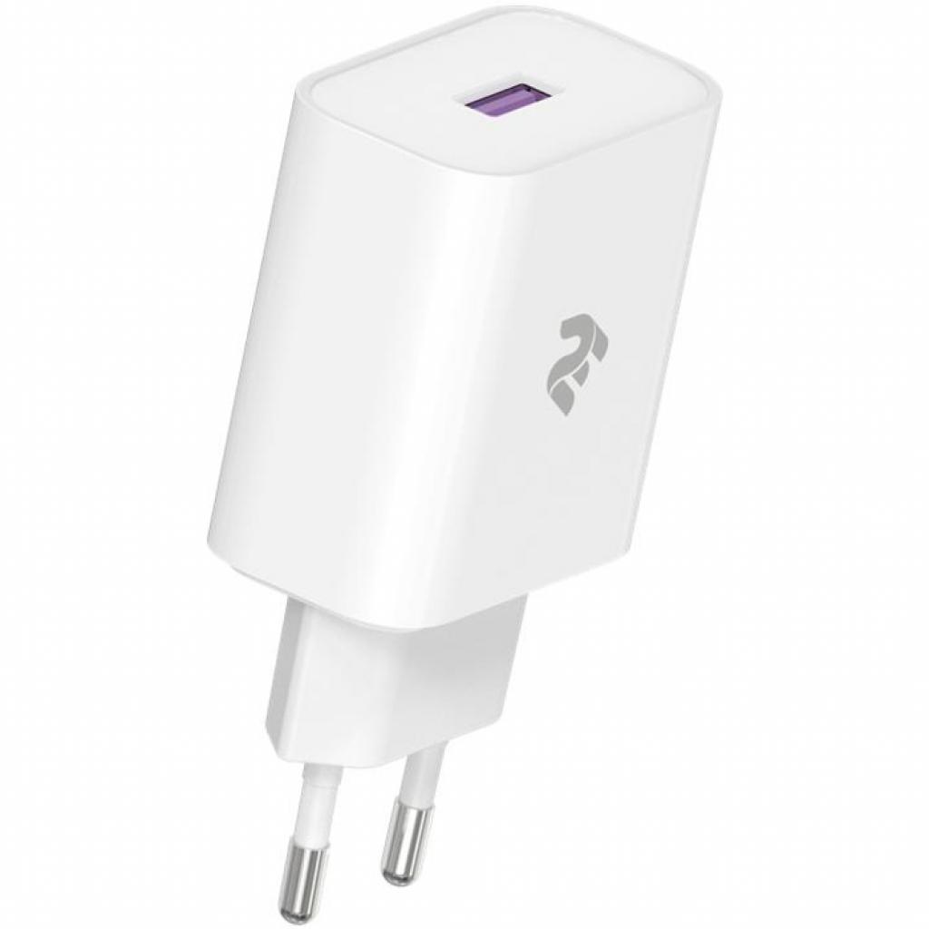 Зарядний пристрій 2E USB Wall Charger QC3.0 DC5V/3A, Max 18W, white (2E-WC1USB18W-W) - зображення 1