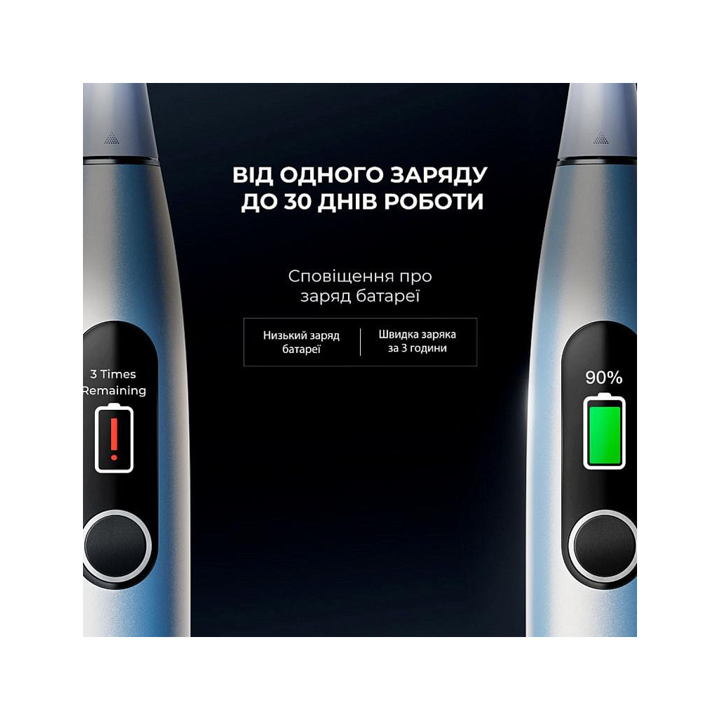 Електрична зубна щітка Oclean X Plus Pro Digital Silver (6970810556179) - зображення 7
