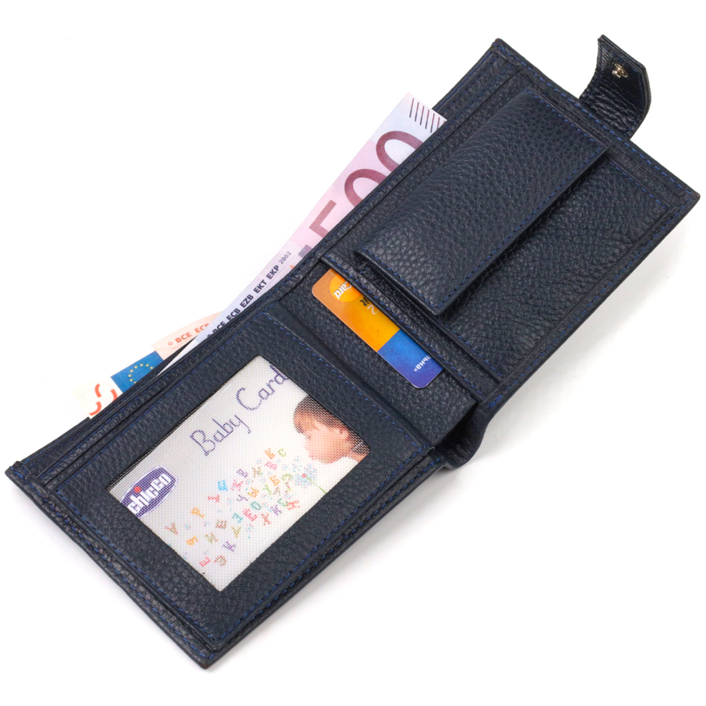 Гаманець Canpellini З натуральної шкіри Синій (21884) - зображення 6