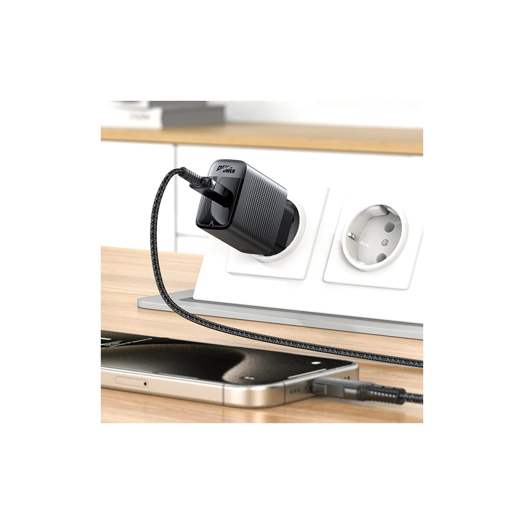 Зарядний пристрій Acefast A102 USB-C PD30W GaN Black (6974316283287) - зображення 5