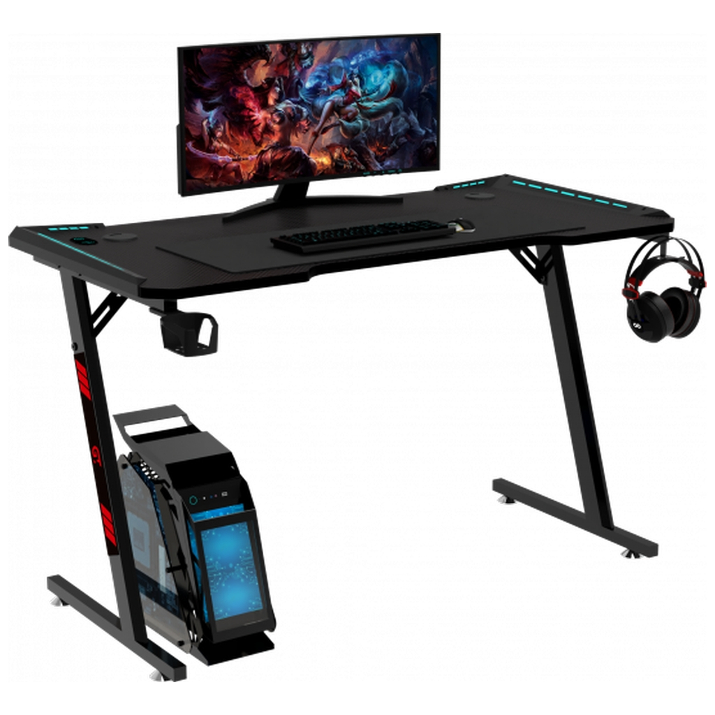 Комп'ютерний стіл GT Racer GT Racer T-1242 (120x60x73) Black (T-1242 (120x60x73) Black) - изображение 4