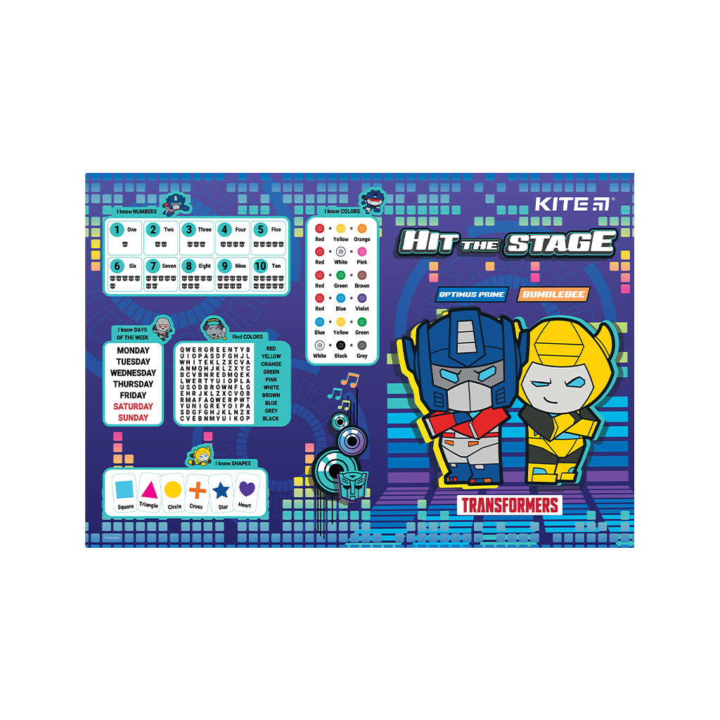 Підкладка настільна Kite Transformers 42,5х29 см (TF22-207) - зображення 1