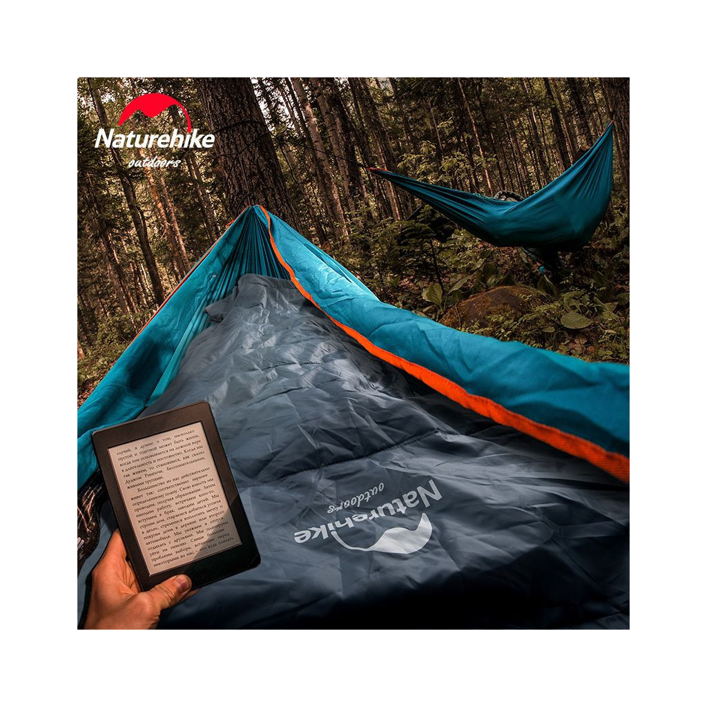 Спальний мішок Naturehike Y150L NH21MSD08 правий, сіро-блакитний (6975641888741) - зображення 4