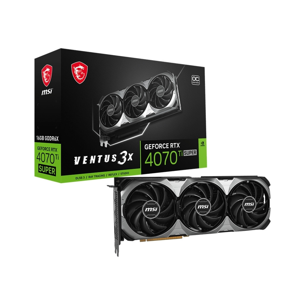 Відеокарта MSI GeForce RTX4070Ti SUPER 16Gb VENTUS 3X OC (RTX 4070 Ti SUPER 16G VENTUS 3X OC) - зображення 5
