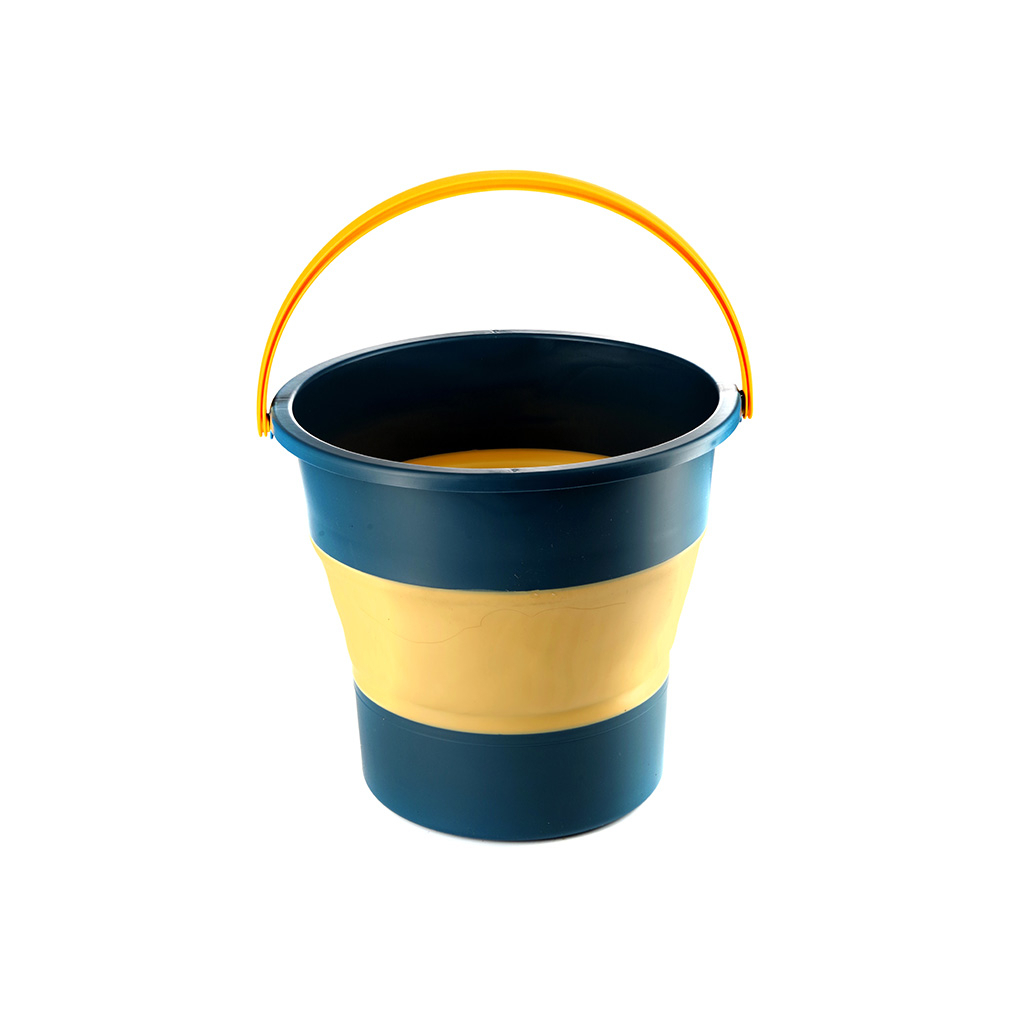 Відро складне СИЛА силіконове 10 л orange-black (961002) - зображення 2