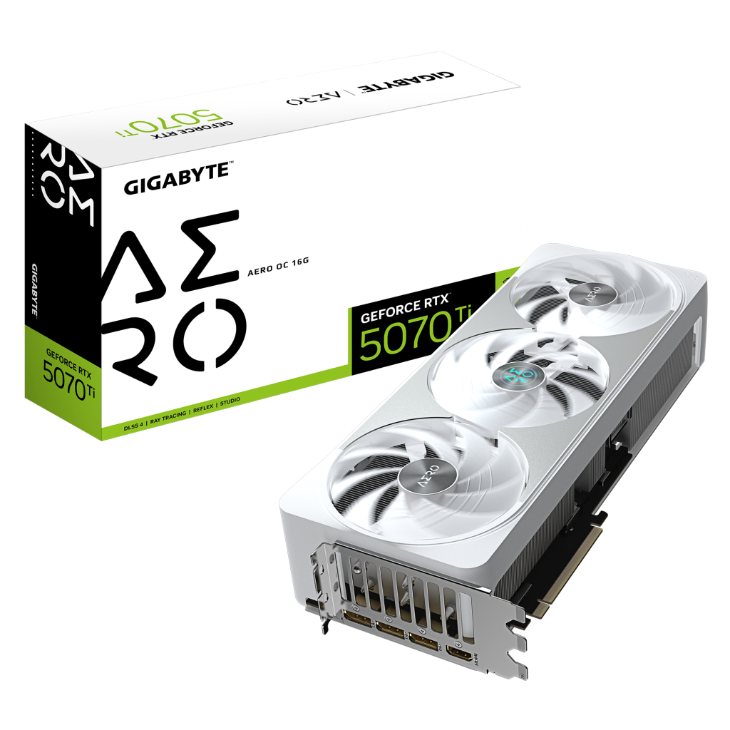 Відеокарта GIGABYTE GeForce RTX5070 Ti 16GB AERO OC (GV-N507TAERO OC-16GD) - изображение 10