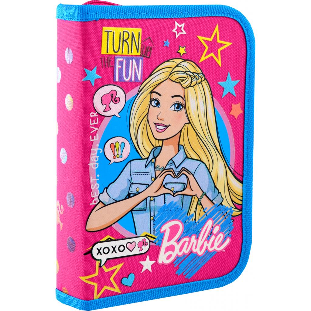 Пенал 1 вересня Barbie твердий одинарний з двома клапанами (532196) - зображення 1