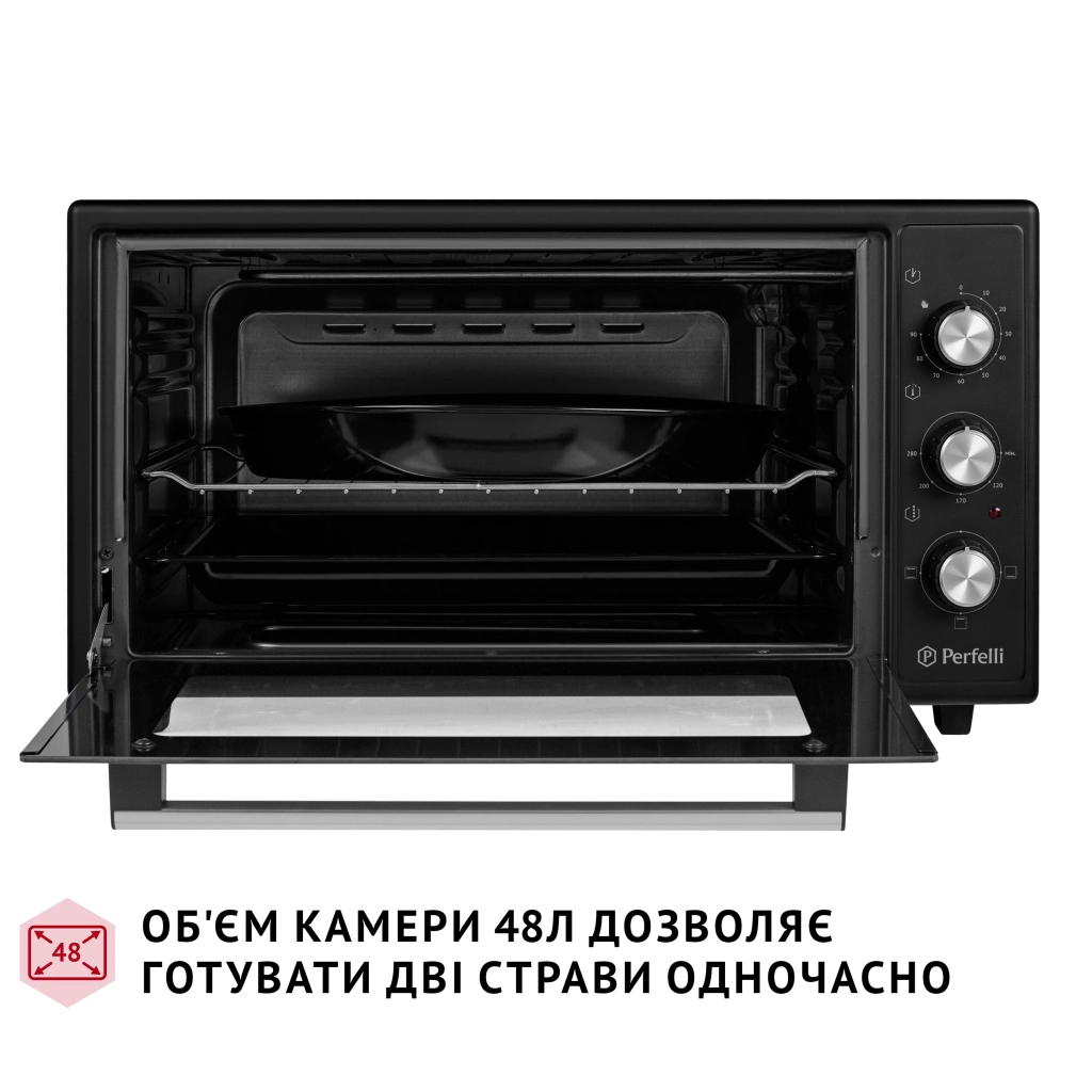 Електропіч Perfelli CLASSIC 48 BLACK - зображення 2