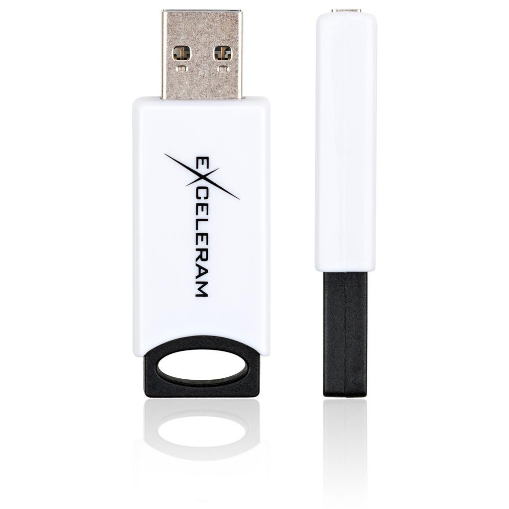 USB флеш накопичувач eXceleram 64GB H2 Series White/Black USB 2.0 (EXU2H2W64) - зображення 4