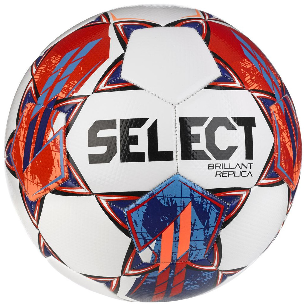 М'яч футбольний Select Brillant Replica v23 біло-червоний Уні 4 (5703543317264) - зображення 1