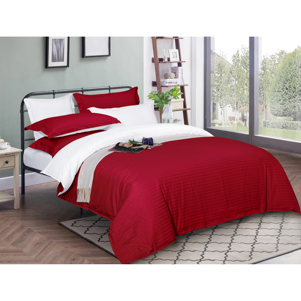 Постільна білизна MirSon Satin Stripe 30-0018 + 30-0001 Feinarina 220х240 King Size (2200005263686) - зображення 1