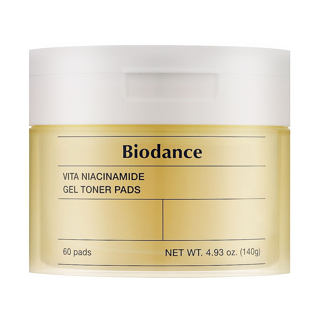 Патчі для обличчя Biodance Vita Niacinamide Gel Toner Pad 60 шт. (8809891183685) - изображение 1