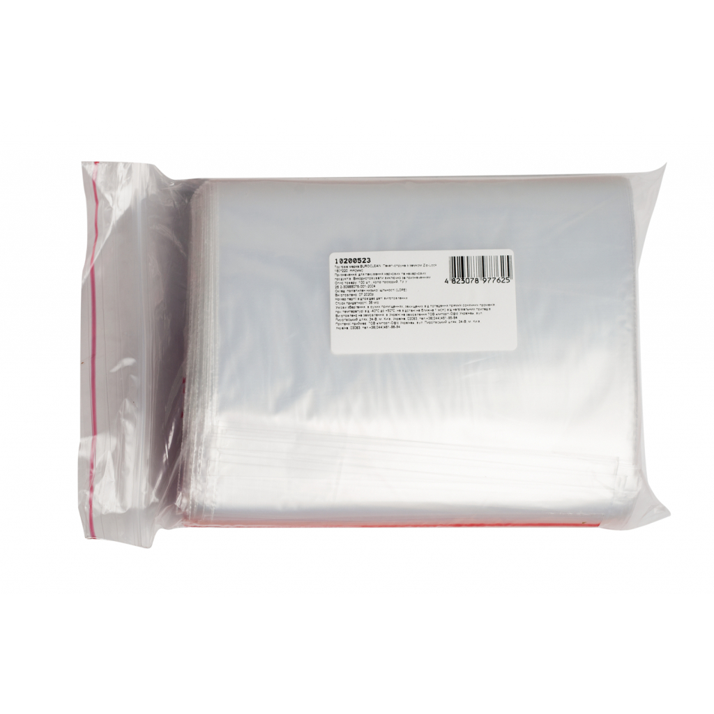 Пакети з застібкою Buroclean 160 x 220 мм 100 шт. (4823078977625) - зображення 1