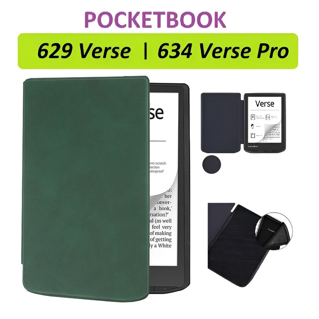 Чохол до електронної книги BeCover Smart Case PocketBook 629 Verse / 634 Verse Pro 6" Dark Green (710453) - зображення 6