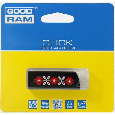 USB флеш накопичувач Goodram 8GB Cl!ck Ukraine Black USB 2.0 (UCL2-0080K0R11-L) - зображення 2