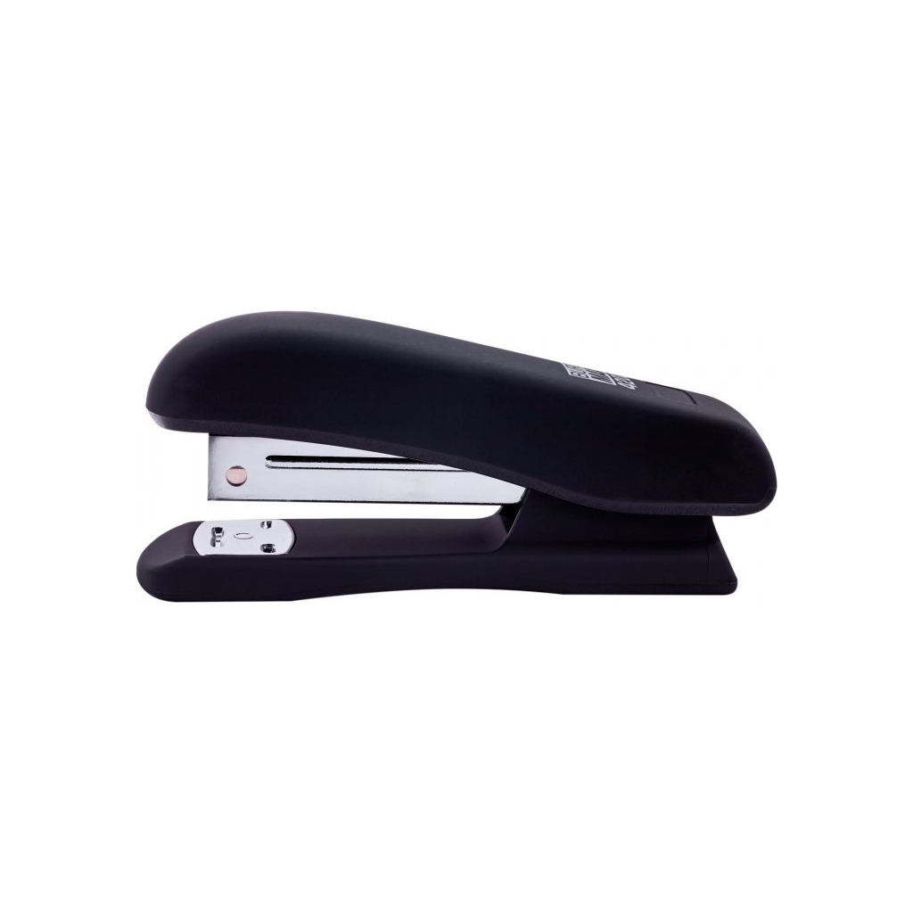 Степлер Buromax RUBBER TOUCH, 20 арк., скоби №24; 26, 127х54х33 мм, чорний (BM.4202-01) - зображення 1