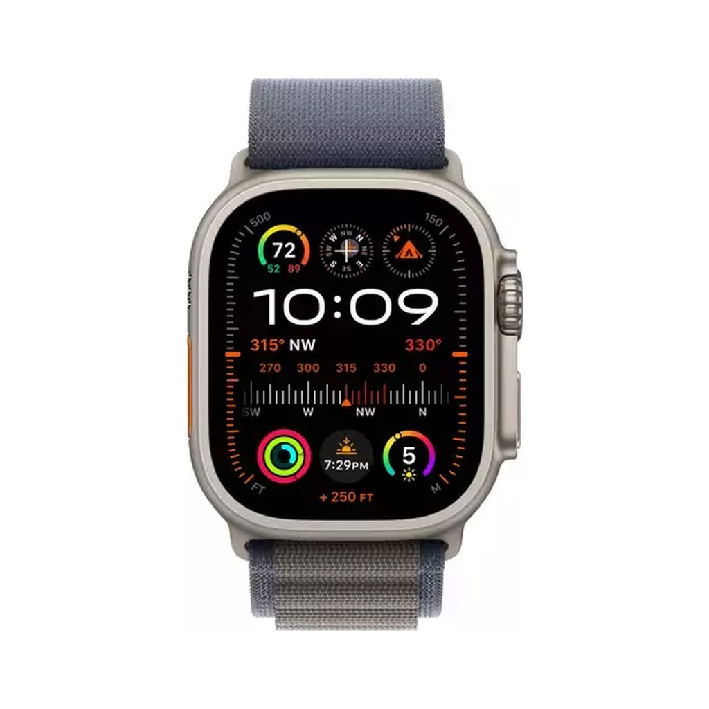 Ремінець до смарт-годинника Apple 49mm Blue Alpine Loop - Medium (MT5L3ZM/A) - зображення 3