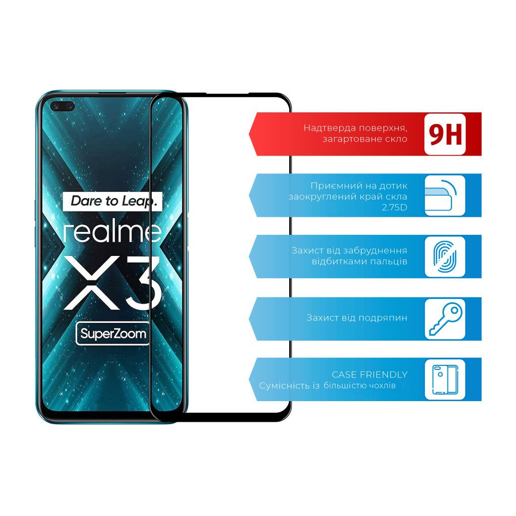 Скло захисне ACCLAB Full Glue Realme X3 (1283126508462) - зображення 2