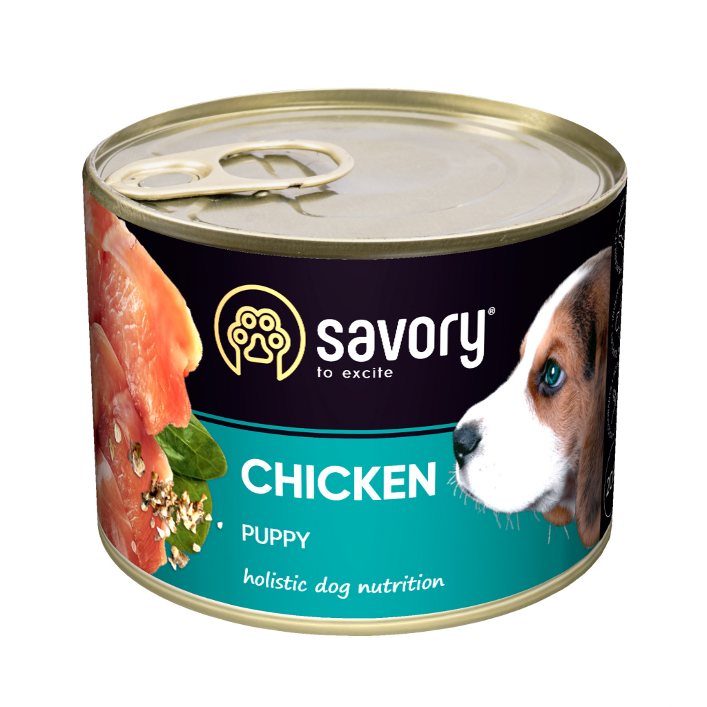 Консерви для собак Savory Dog All breeds Puppy курка 200 г (4820232630549) - зображення 1