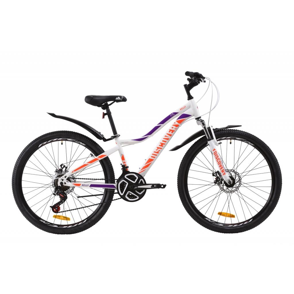 Велосипед Discovery 26" KELLY AM DD рама-13,5" St 2020 біло-фіолетовий з помаранчевим (OPS-DIS-26-251) - зображення 1