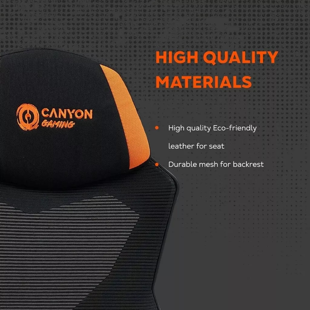 Крісло ігрове Canyon Wave MCH02 Mesh Black/Orange (CNE-MCH02) - зображення 10