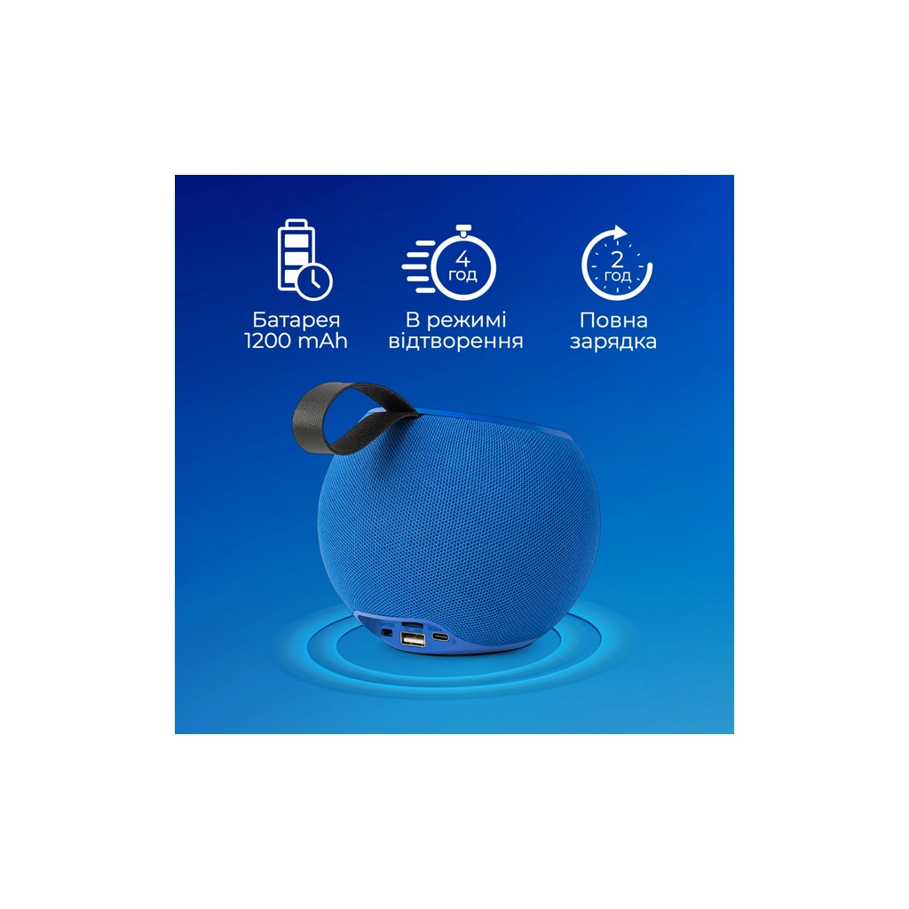 Акустична система Promate Juggler Blue (juggler.blue) - зображення 5