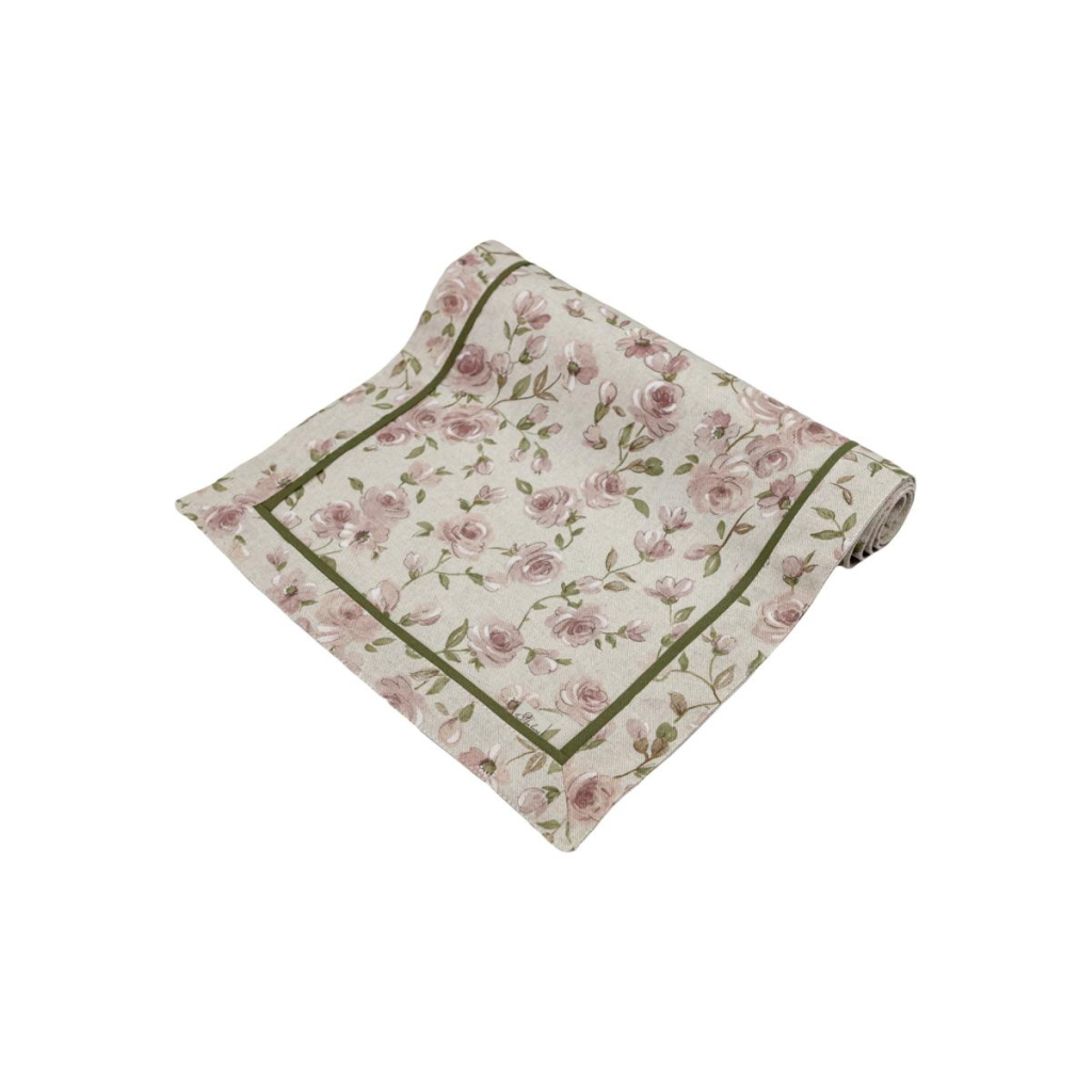 Доріжка на стіл Прованс Тереза квіточки з кантом 40х160 (034456) - зображення 5