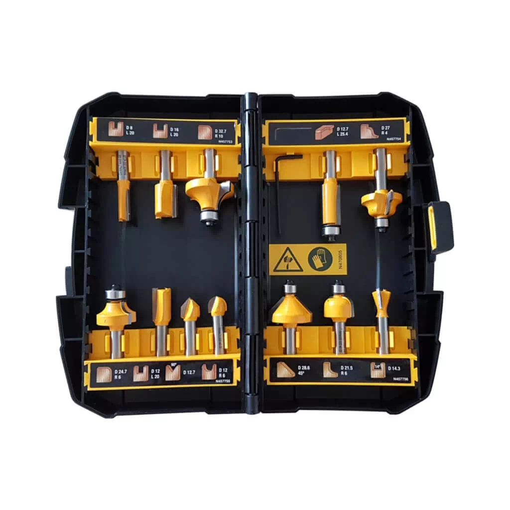 Набір фрез DeWALT діаметр хвостовика 8 мм, 12 шт. (DT90016) - зображення 2