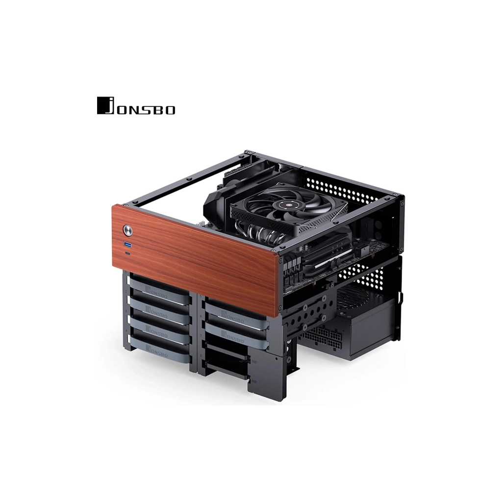 Корпус JONSBO N4 Black - зображення 7