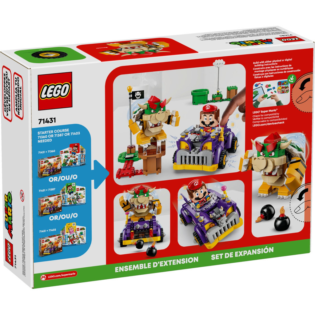 Конструктор LEGO Маслкар Bowser. Додатковий набір 458 деталей (71431) - зображення 9