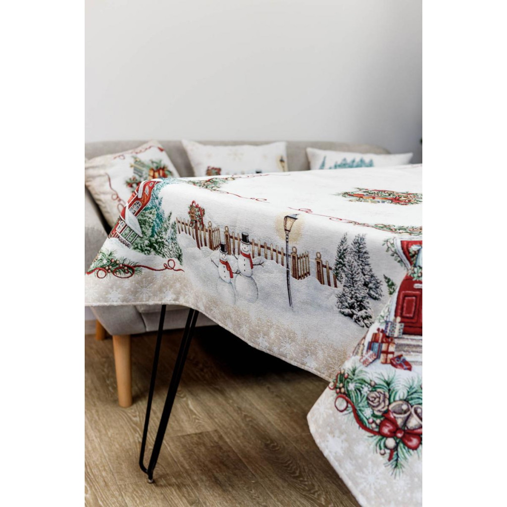 Скатертина Прованс гобеленова з велюром Святковий дім 135х260 см (4823093450370) - изображение 2
