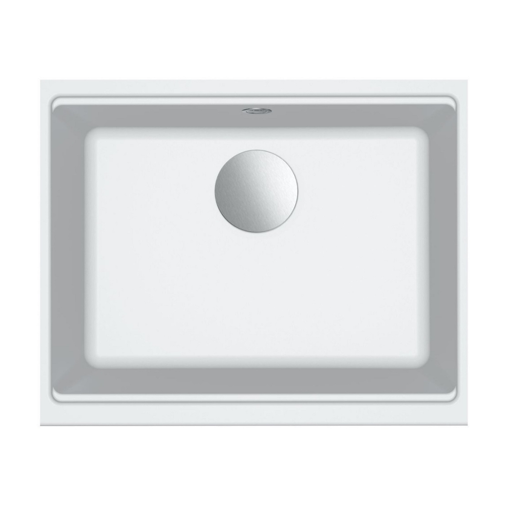 Мийка кухонна Elleci TIME 105 under top bianco 68 - зображення 1