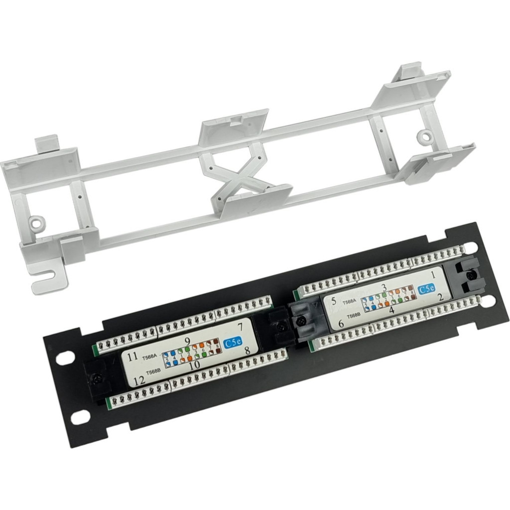 Патч-панель Eserver настінна 12 портів 5e UTP (WT-2180-Dual) - изображение 2