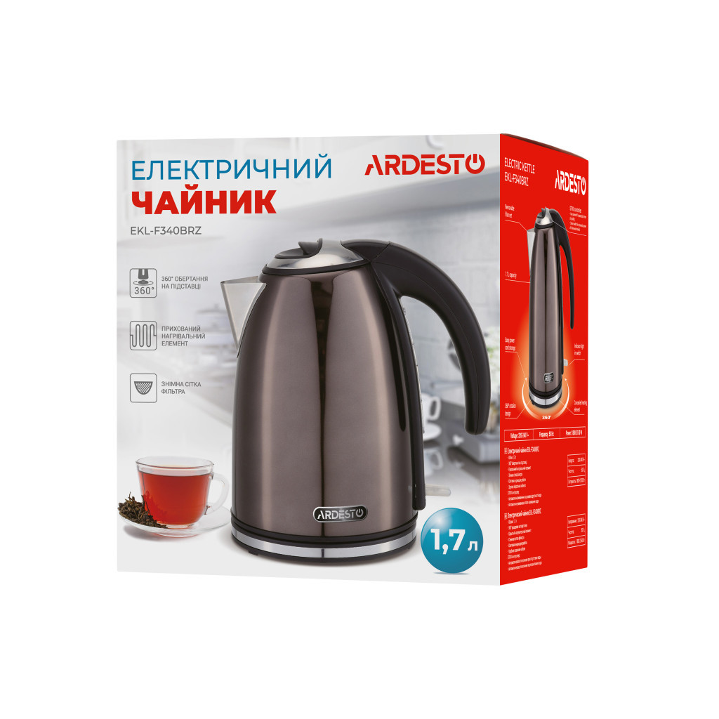 Електрочайник Ardesto EKL-F340BRZ - зображення 11