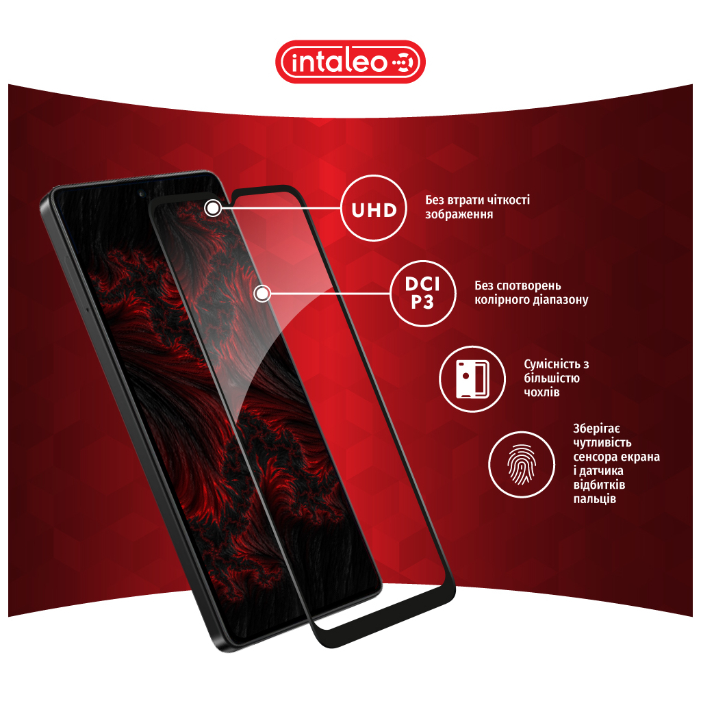 Скло захисне Intaleo Full Glue Xiaomi Poco C50 Black (1283126589683) - зображення 4
