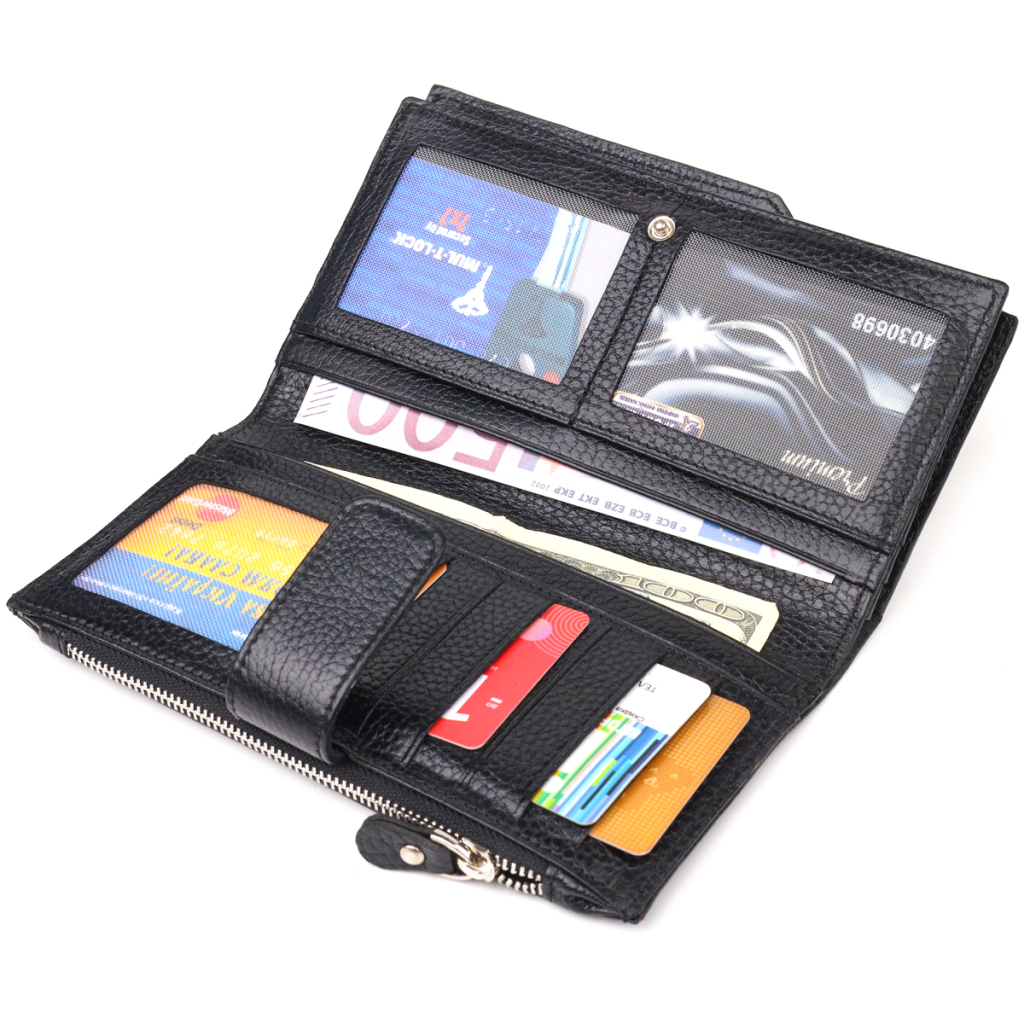 Гаманець Canpellini З натуральної шкіри Чорний (21641) - зображення 7