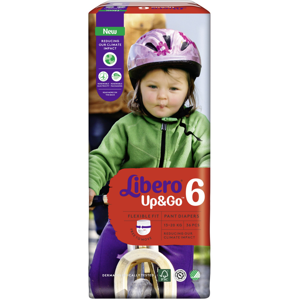 Підгузки Libero UpGo 6 13-20 кг 36 шт (7322541090344) - зображення 2