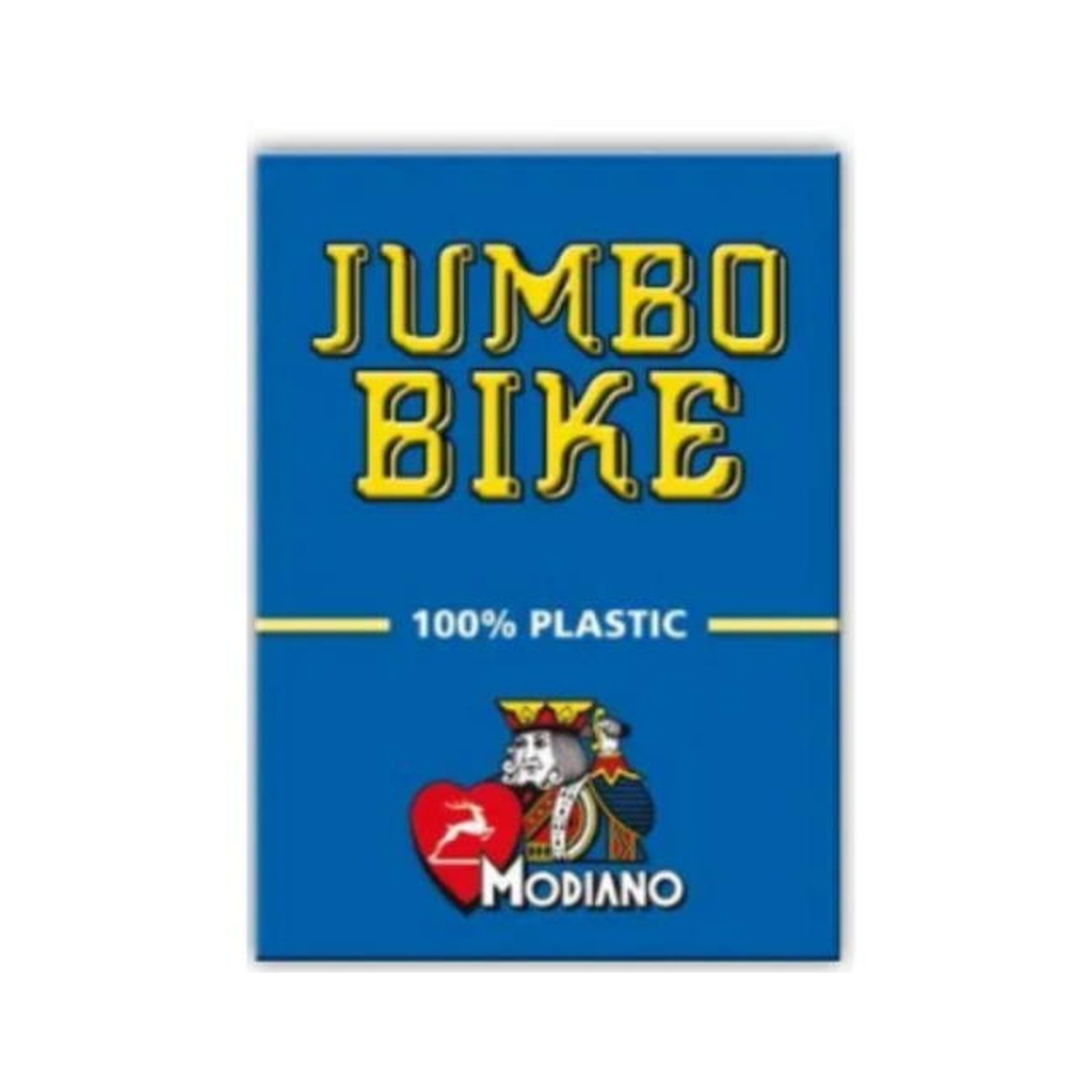 Гральні карти Modiano Bike Trophy 100 Plastic Jumbo Index (blue) (ВР_КИМБТБ) - зображення 1