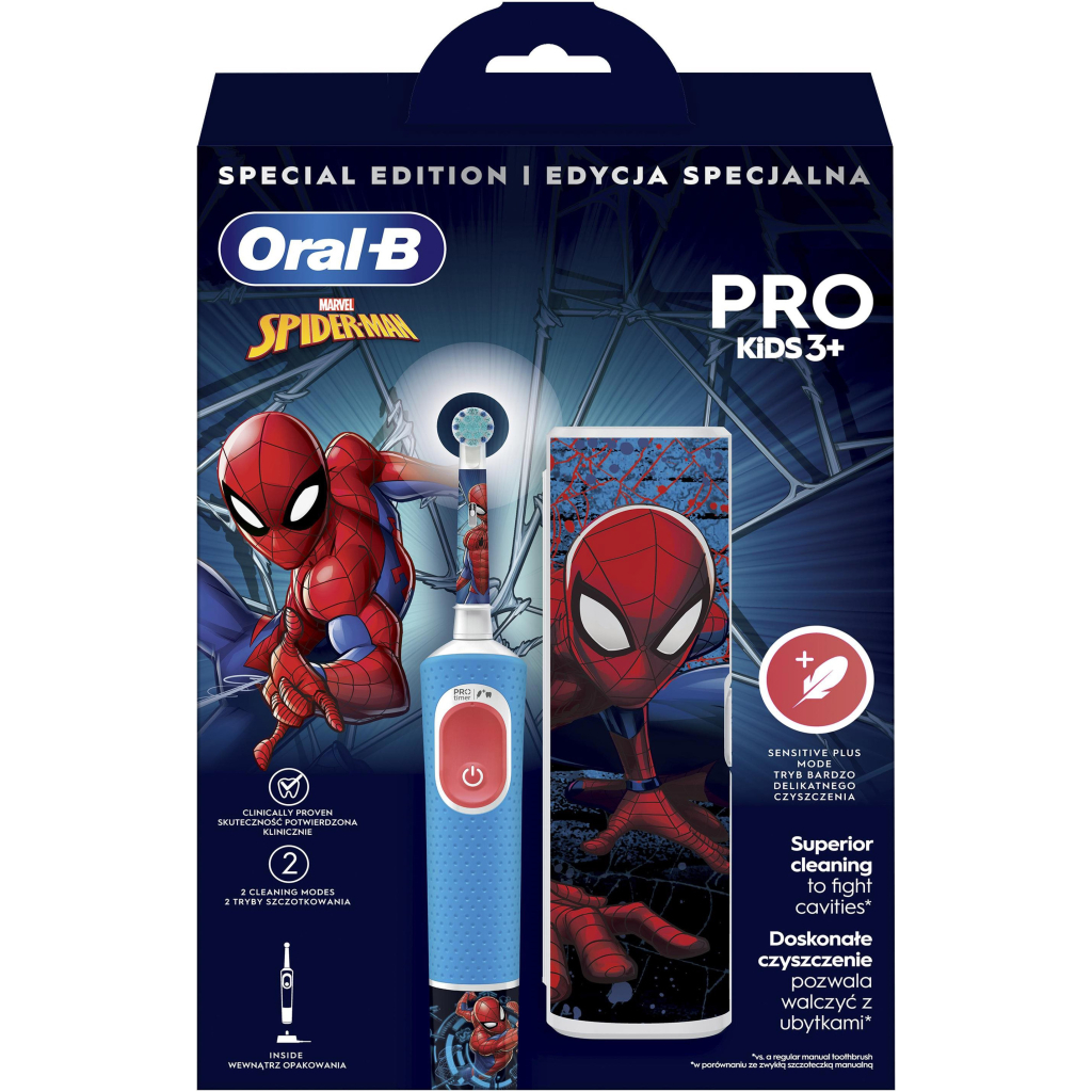 Електрична зубна щітка Oral-B D103.413.2KX Spider-Man - зображення 2