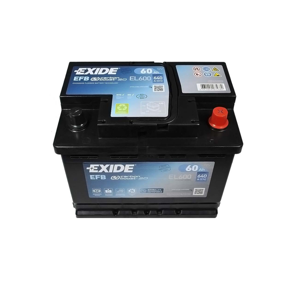 Акумулятор автомобільний EXIDE START-STOP EFB 60A (EL600) - изображение 5