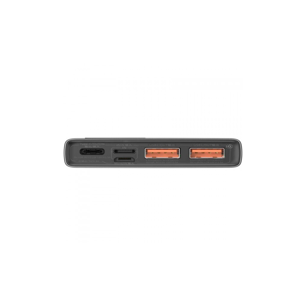 Батарея універсальна Baseus Adaman 10000mAh, PD QC/3.0/22,5W, black (PPAD070001) - зображення 5