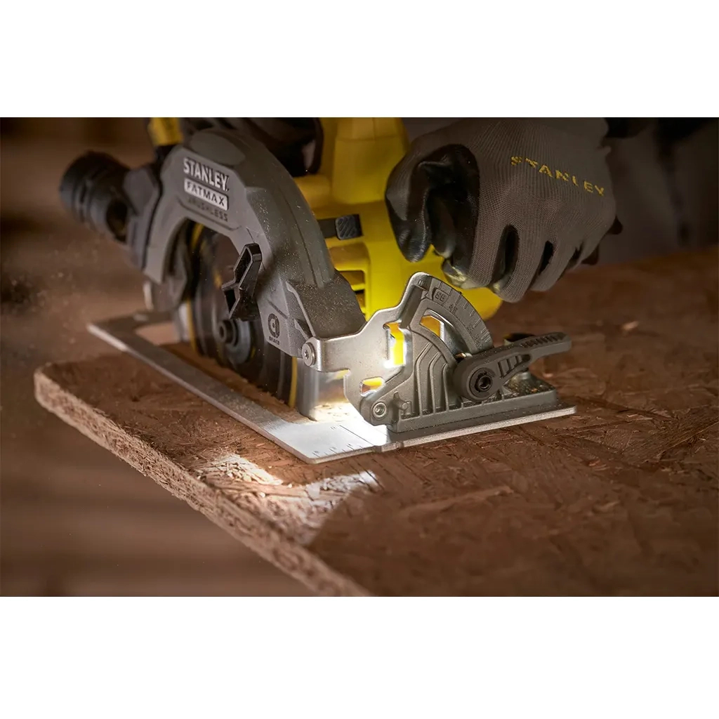 Дискова пила Stanley FatMax,18В(V20)Li-Ion,2x4Ah, 5000 об/хв, кейс, 10,71 кг (SFMCS550M2K) - изображение 9