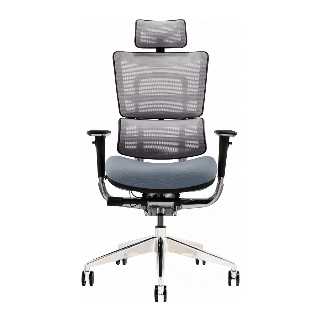 Офісне крісло GT Racer X-801 Bright Gray (W-20 B-40) - зображення 2