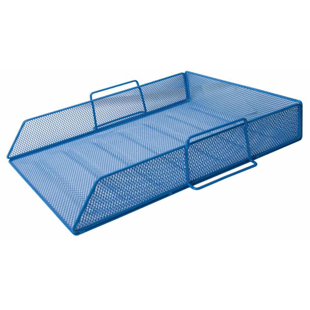 Лоток для паперів Buromax горизонтальний, металевий, синій (BM.6254-02) - зображення 1