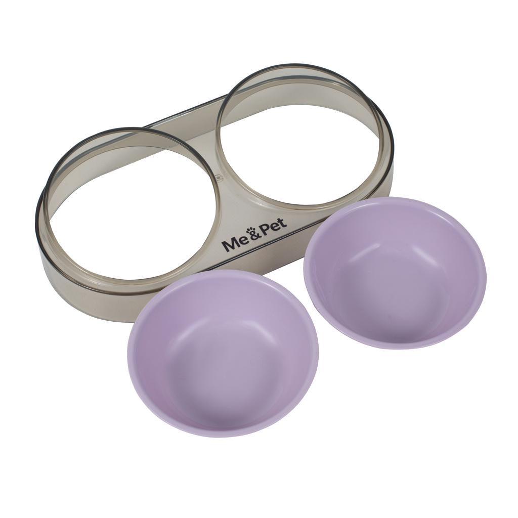 Посуд для котів Me&Pet Миска подвійна фіолетова (NMP28-3) - изображение 4