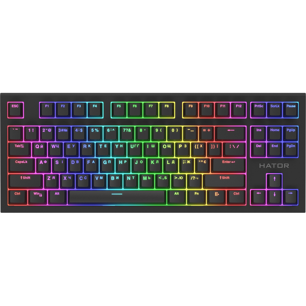 Клавіатура Hator Skyfall 2 TKL Pro Orange USB Black (HTK-750) - зображення 1