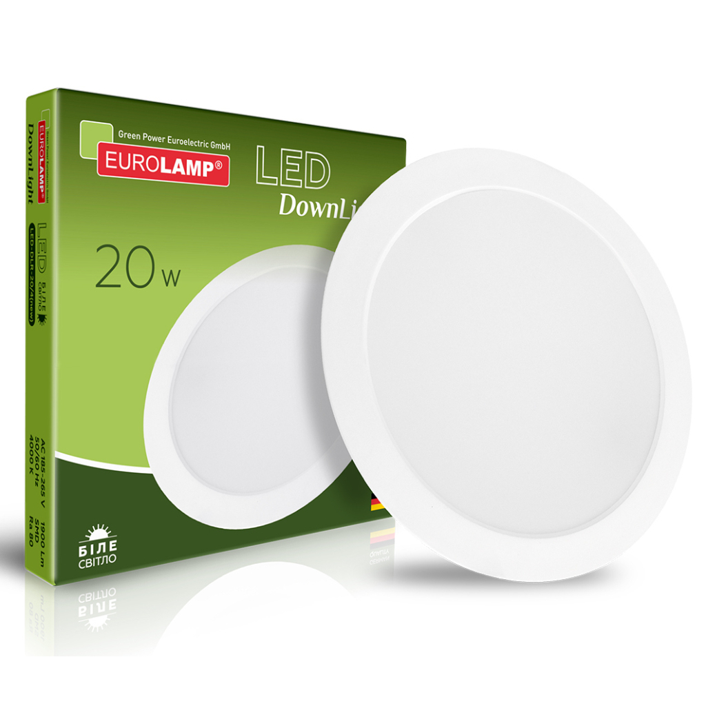 Світильник Eurolamp Downlight NEW 20W 1900lm 4000K (LED-DLR-20/4(new)) - зображення 1