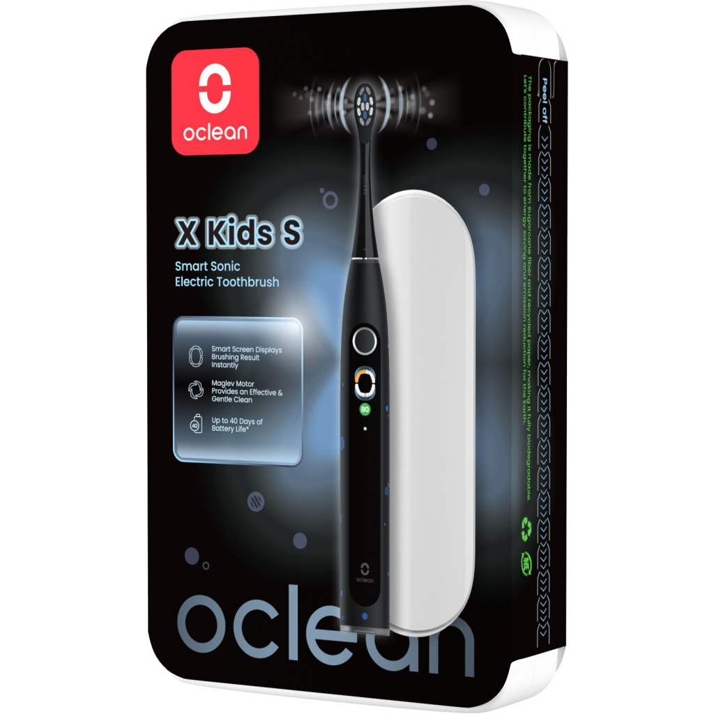 Електрична зубна щітка Oclean X Kids Set Electric Toothbrush Black (6970810557237) - зображення 6